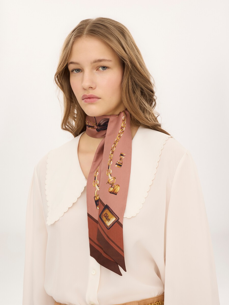 Foulard bandeau Chlo&eacute; Paddington en twill de soie - 2