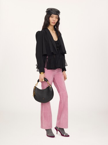 Small Chlo&eacute; Banana zipped hobo in soft leather - 8