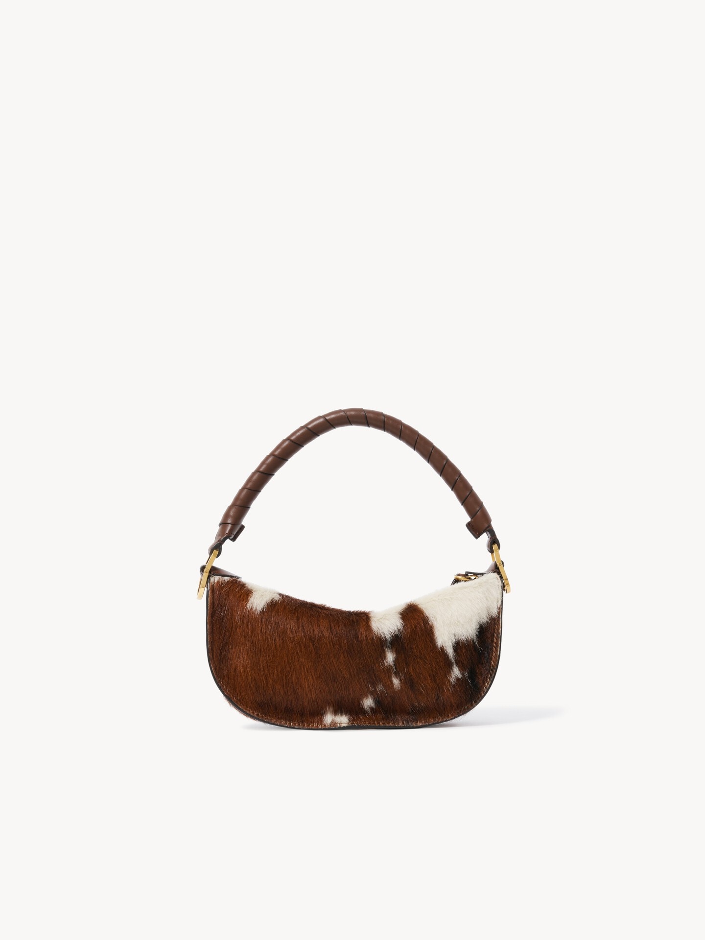 Mini sac port&eacute; &eacute;paule Marcie en cuir fa&ccedil;on poulain - 5.0