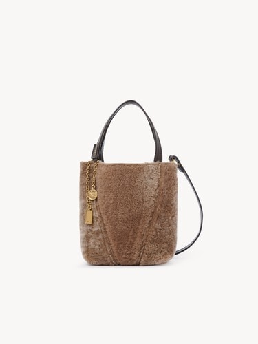 Small Chlo&eacute; Spin tote bag in shearling - 1