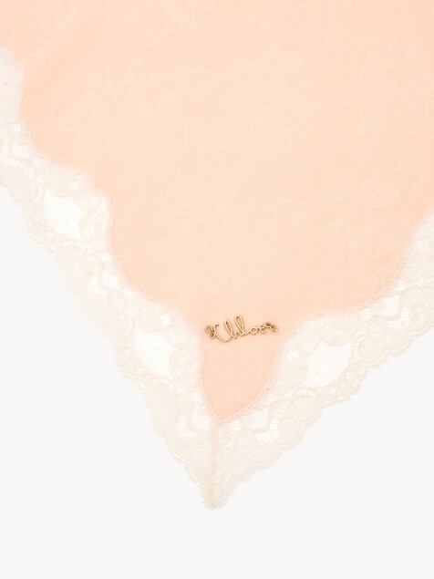 The Chlo&eacute; Poetic square scarf in silk & lace