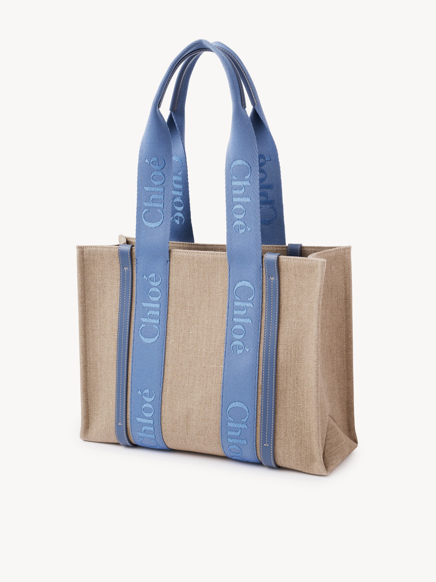 Woody tote bag in linen - 3.0