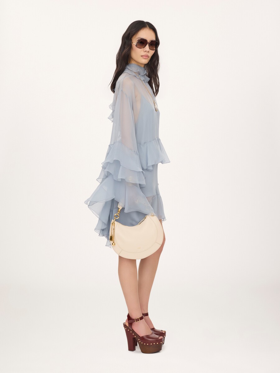 Small Chlo&eacute; Banana zipped hobo in soft leather - 6