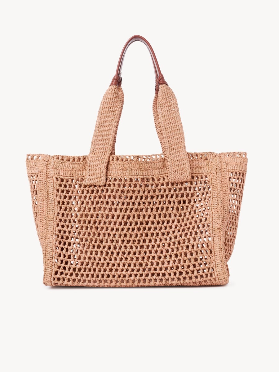 Bolso tote Summer Banana East-West de rafia - 5