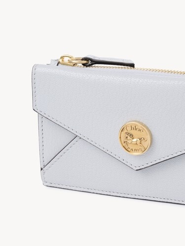 Small Envelope purse with card slots in grained leather - 6