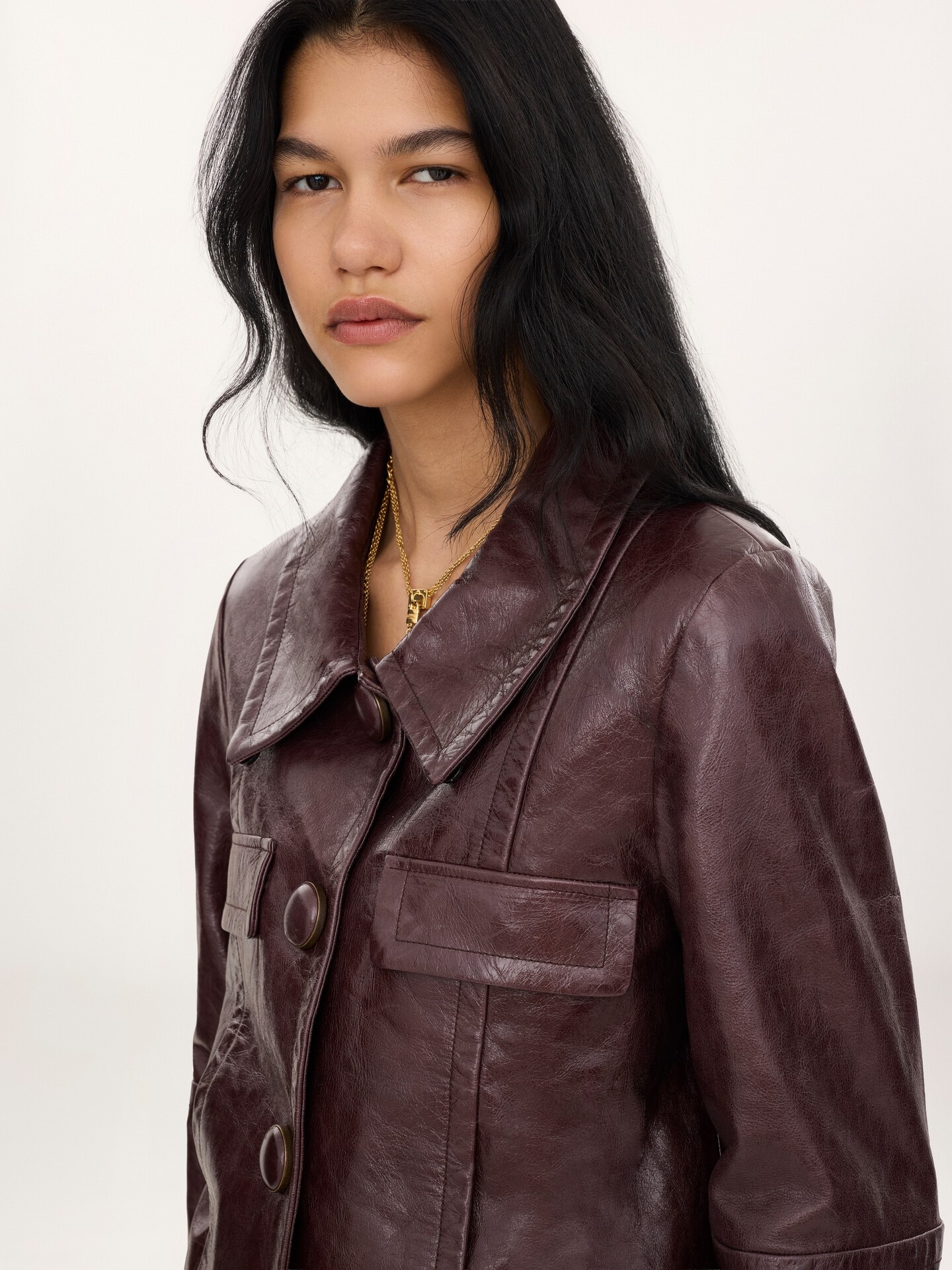 Veste courte en cuir - 7.0