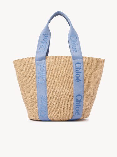 Bolso cesta grande Woody de fibras naturales - 7