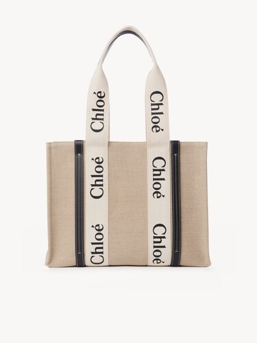 Bolso tote Woody de lino - 6