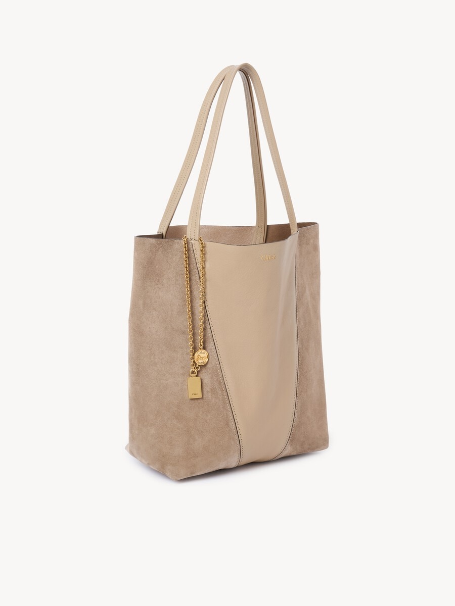 Bolso tote Chlo&eacute; Spin de cuero granulado y ante - 4