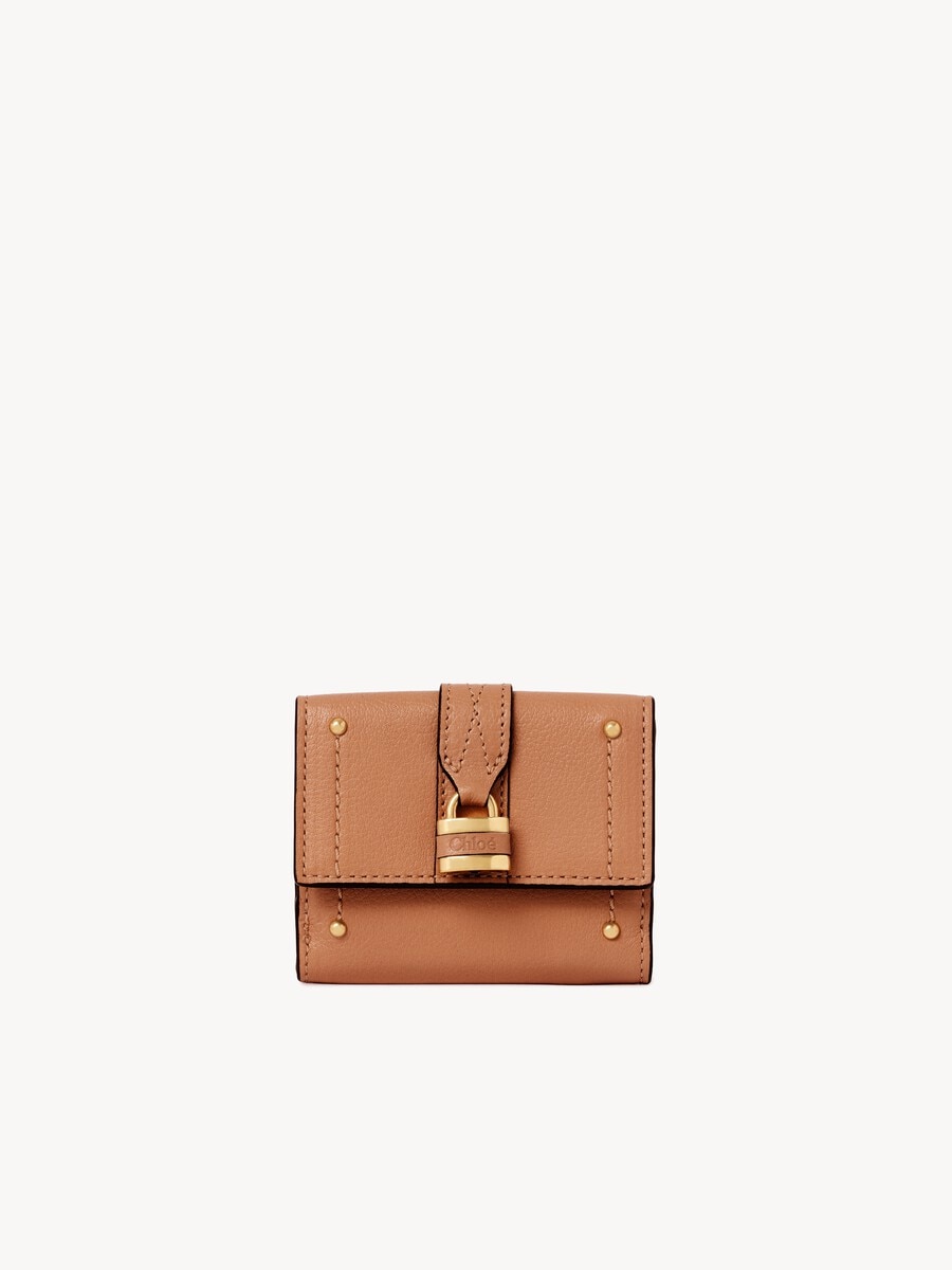 Mini portefeuille &agrave; trois volets Paddington en cuir grain&eacute; - 1