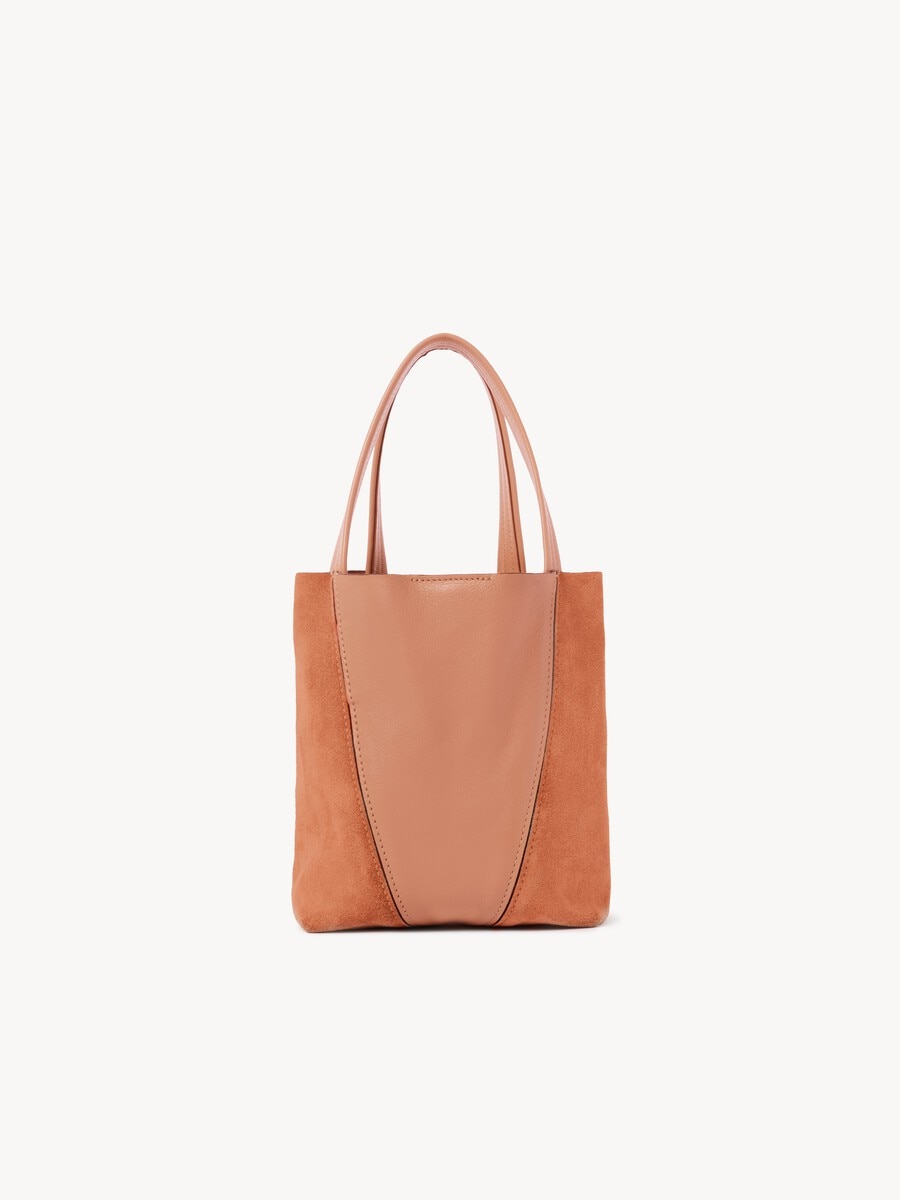 Small Chlo&eacute; Spin tote bag in grained & suede leather - 5