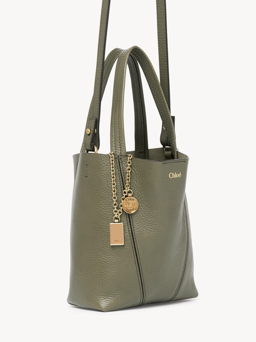 Small Chlo&eacute; Spin tote bag in grained leather - 5