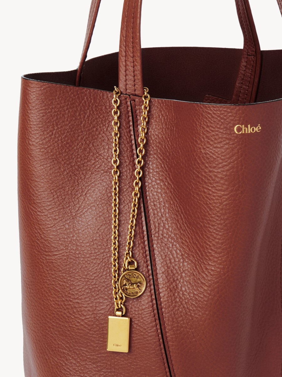 Chlo&eacute; Spin tote bag in grained leather - 6