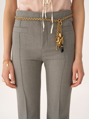 Tailored pants in chin&eacute; wool - 6