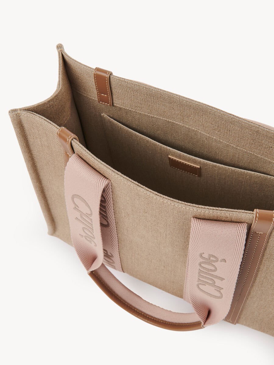 Bolso tote Woody de lino - 5