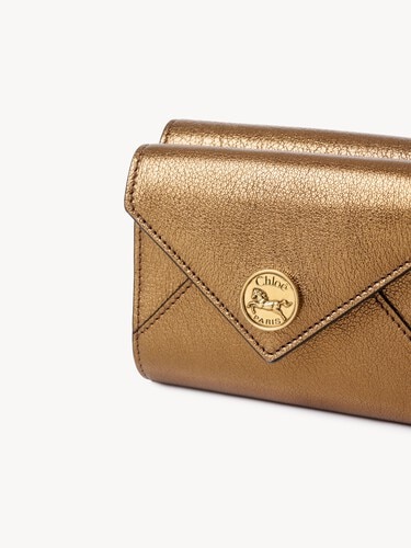 Small Envelope tri-fold in metallized leather - 6