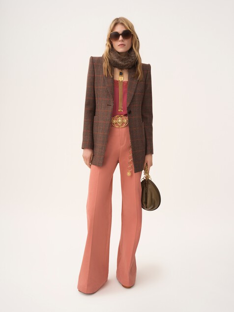 Tailored jacket in check wool