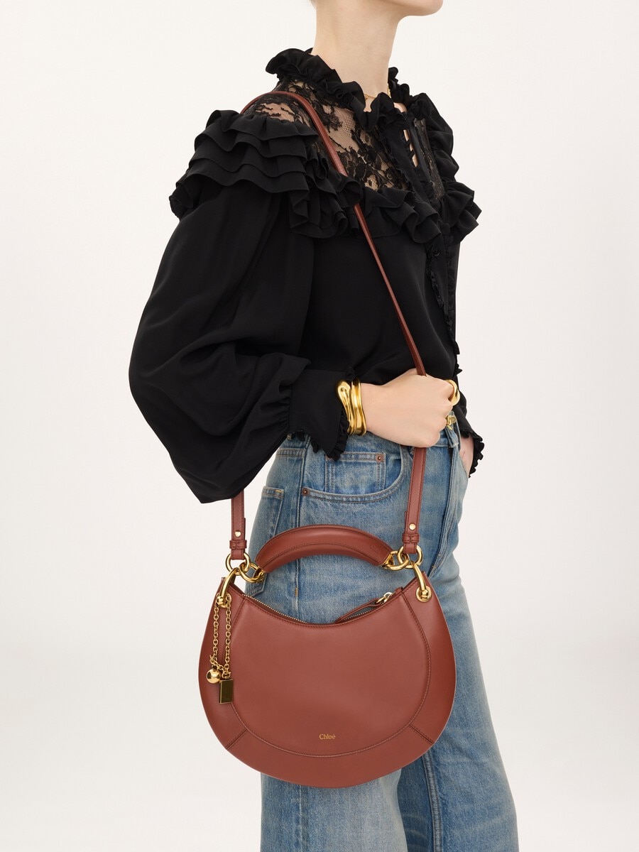 Small Chlo&eacute; Banana zipped hobo in soft leather - 3