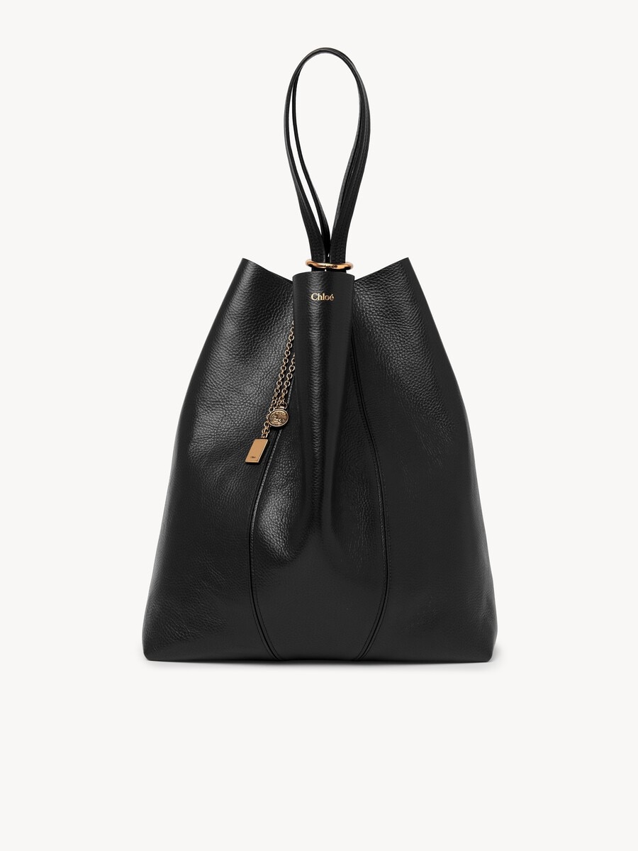 Large Chlo&eacute; Spin tote bag in grained leather - 2