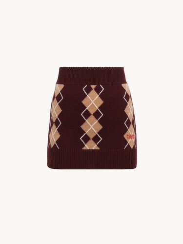 Fitted mini skirt in a wool & cashmere knit - 2