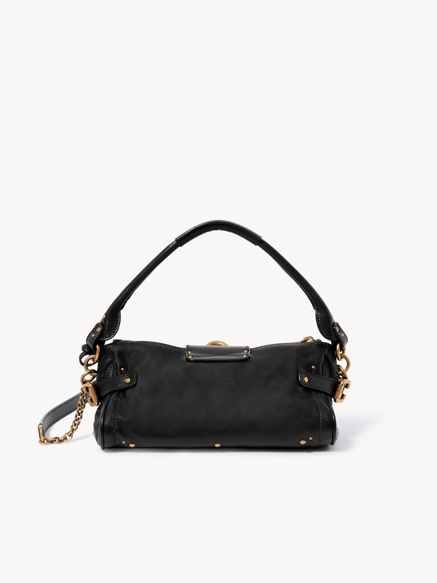 Small Paddington bag with strap in grained leather - 5.0