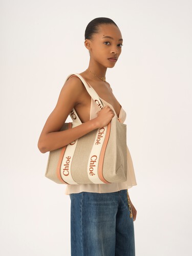 Bolso tote Woody de lino - 3