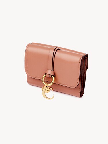 Small Alphabet tri-fold in shiny leather - 3