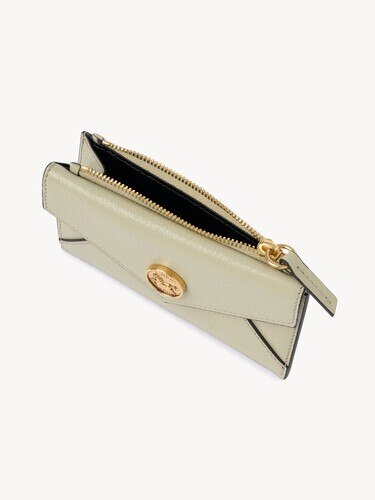 Small Envelope purse with card slots in grained leather - 5