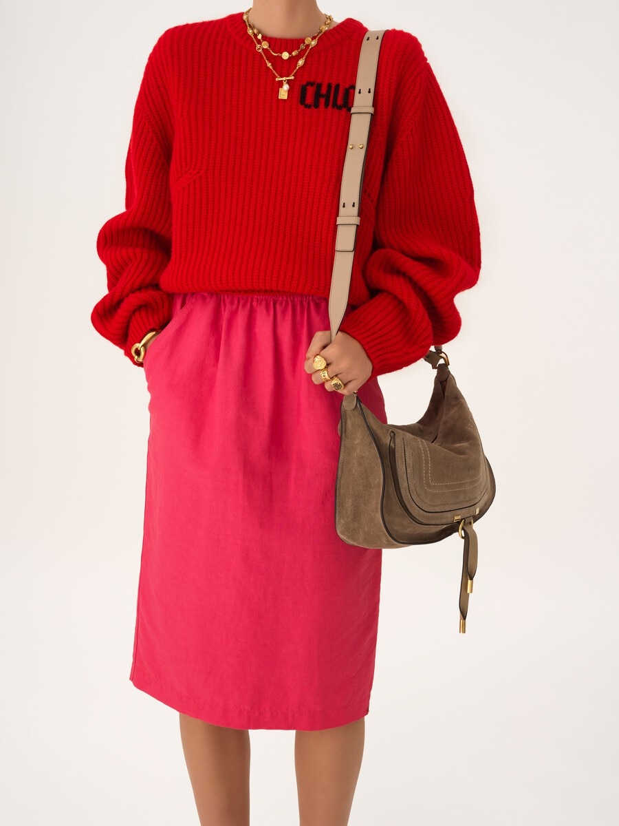Bolso de hombro Marcie peque&ntilde;o de ante - 4