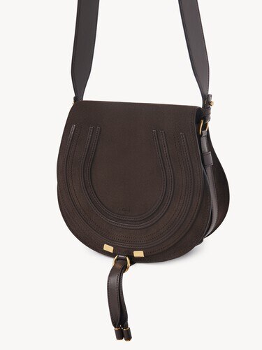 Marcie saddle bag in suede leather - 4
