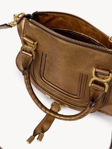 Small Marcie bag in metallized leather - 8