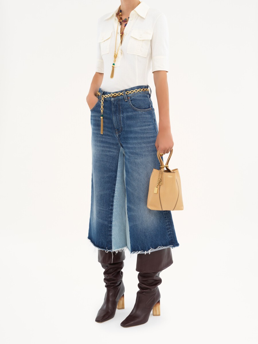 Small Chlo&eacute; Spin tote bag in grained leather - 7