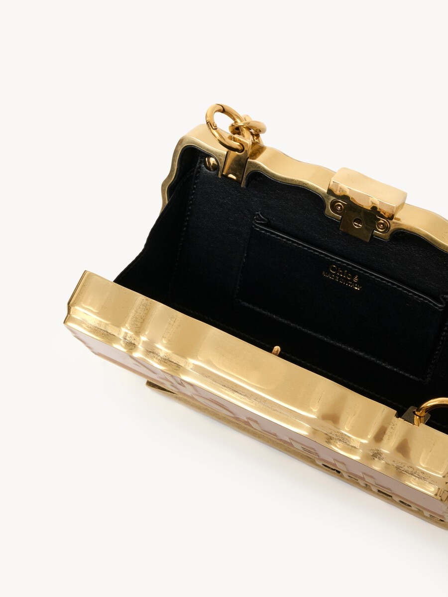 Chlo&eacute; Soleil minaudi&egrave;re with chain in brass & enamel - 5
