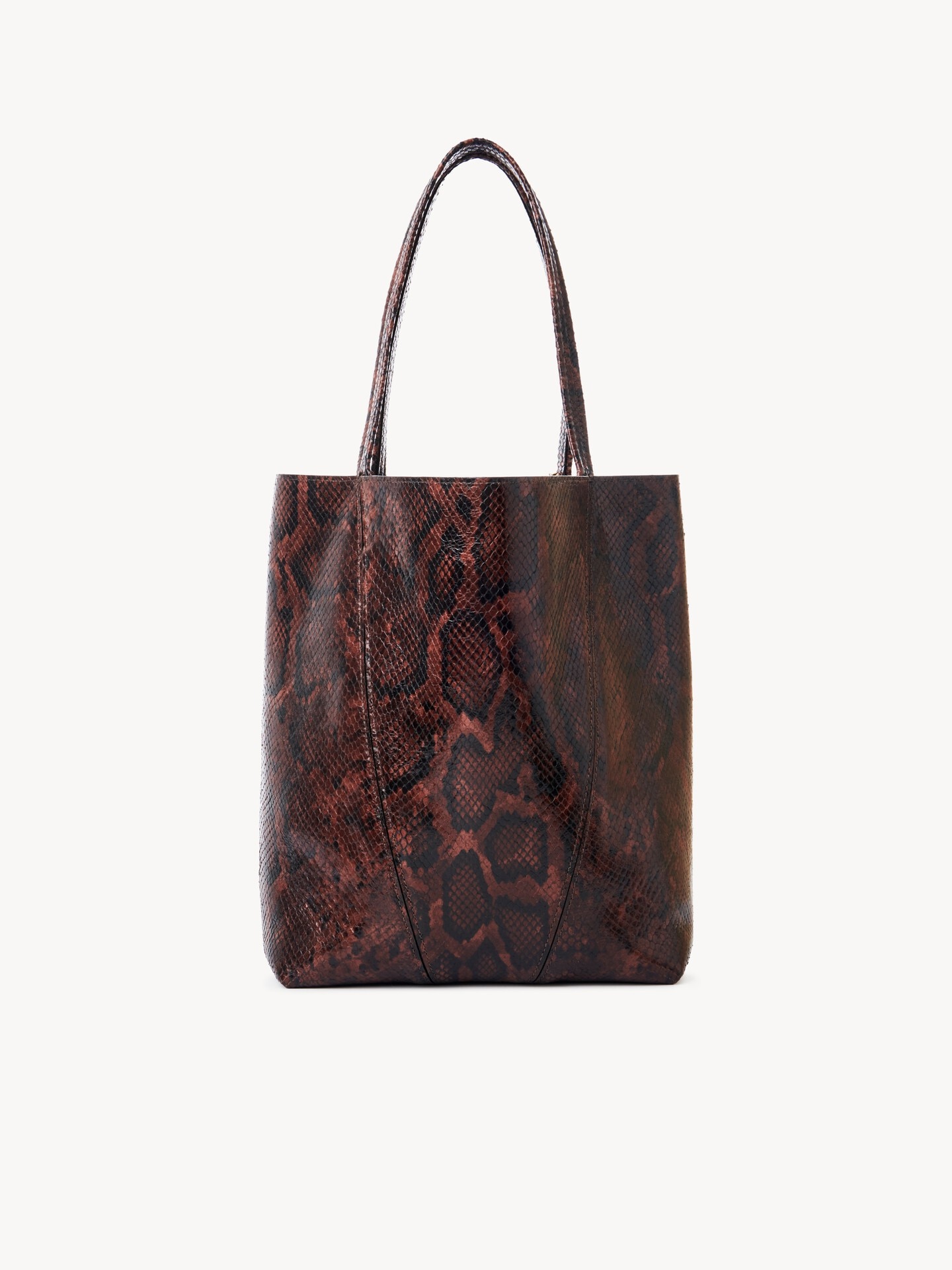 Sac cabas Chlo&eacute; Spin en cuir effet python - 4.0