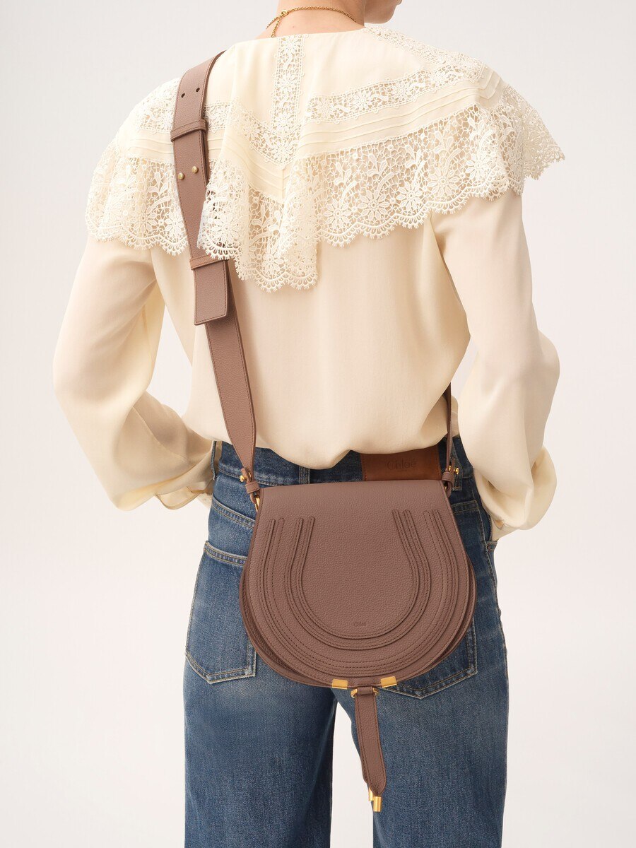 Marcie saddle bag in grained leather - 3