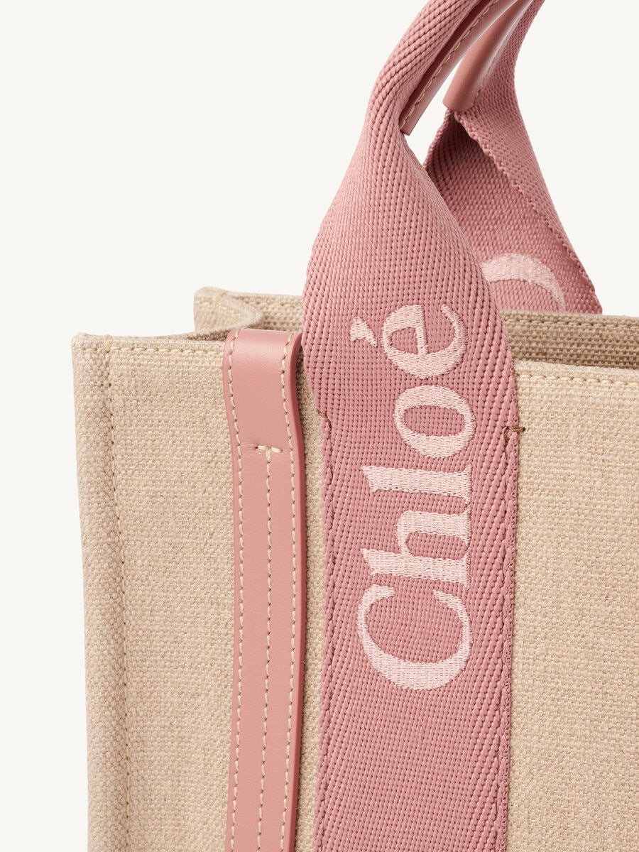 Bolso tote Woody peque&ntilde;o de lino - 7