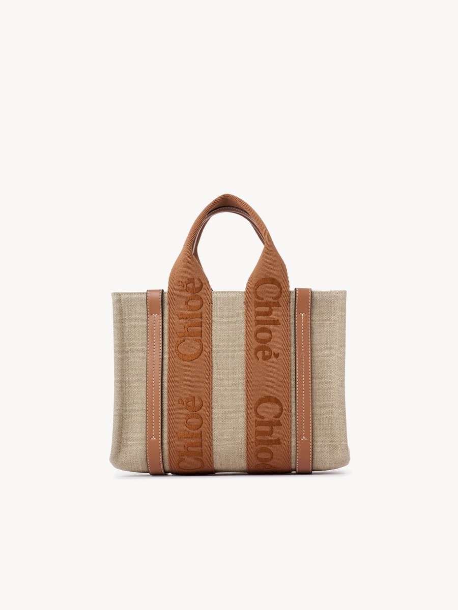 Bolso tote Woody peque&ntilde;o de lino - 5