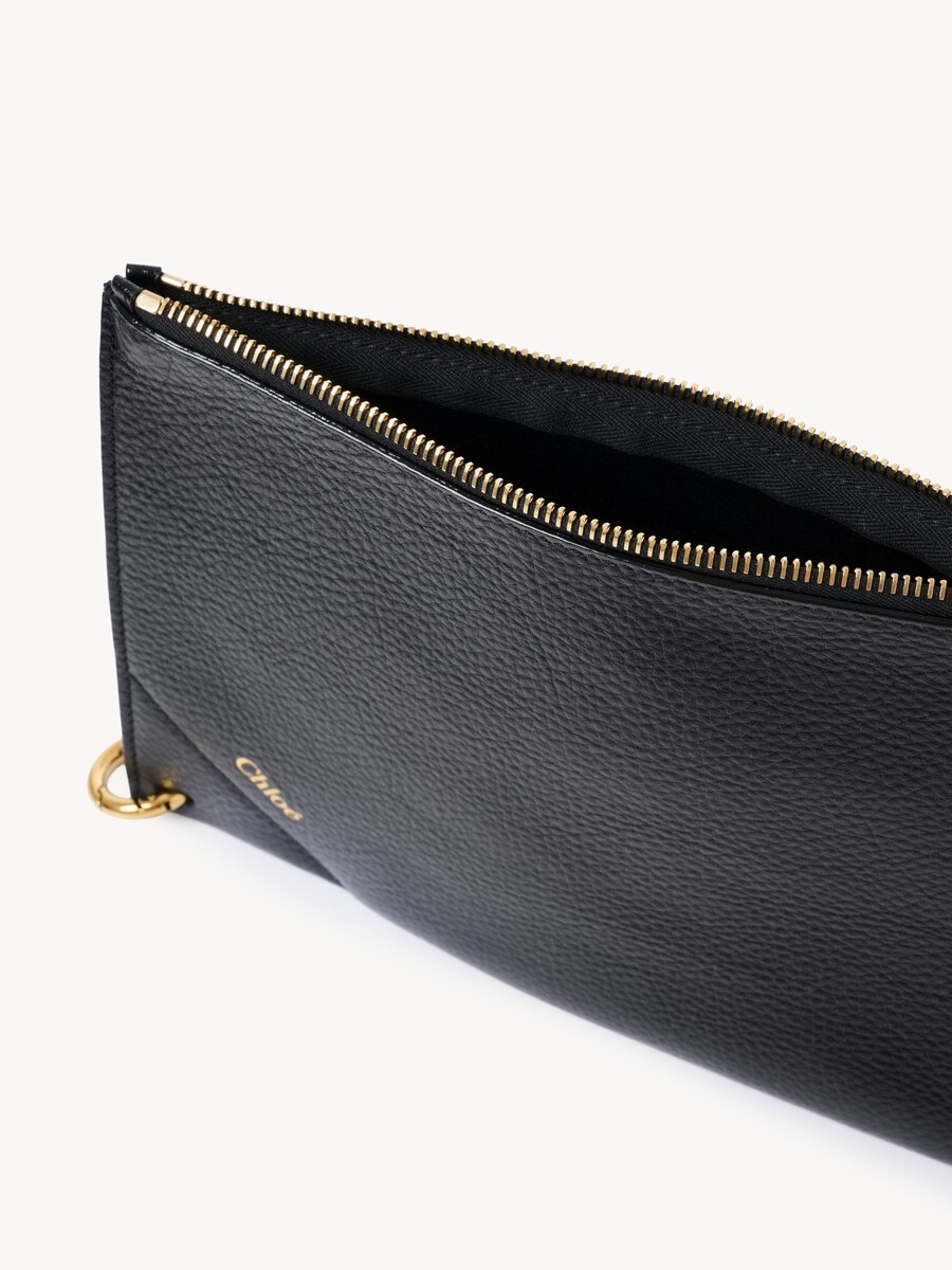 Chlo&eacute; Spin zipped pouch in grained leather - 4