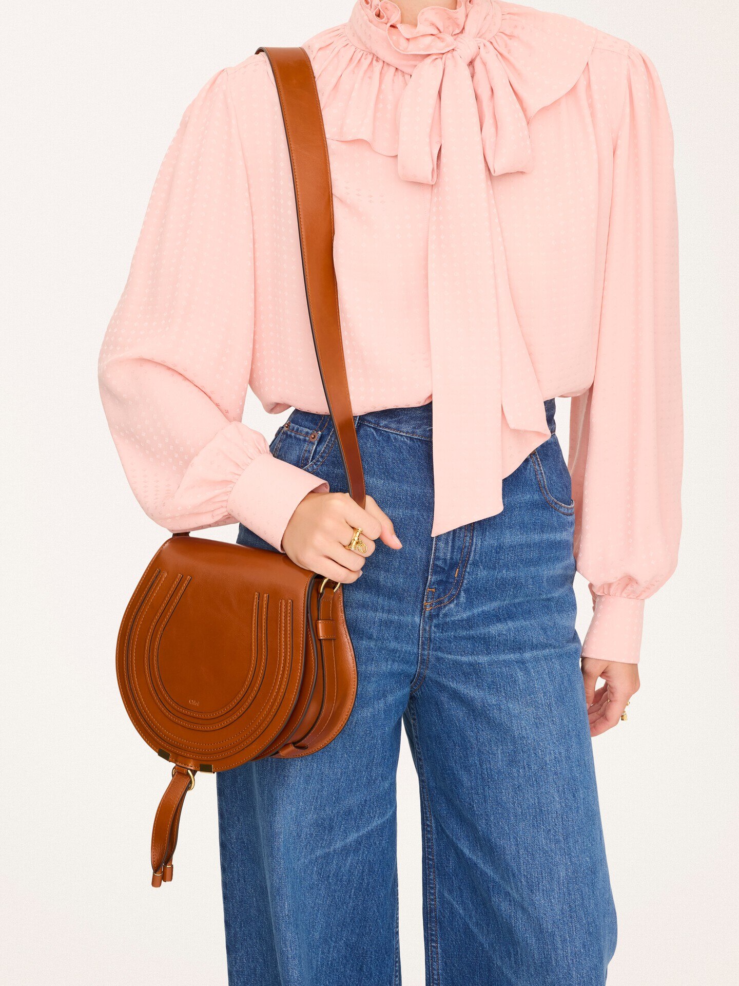 Sac port&eacute; &eacute;paule Marcie en cuir brillant - 2.0