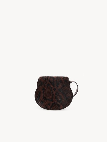 Small Marcie saddle bag in python-effect leather - 4