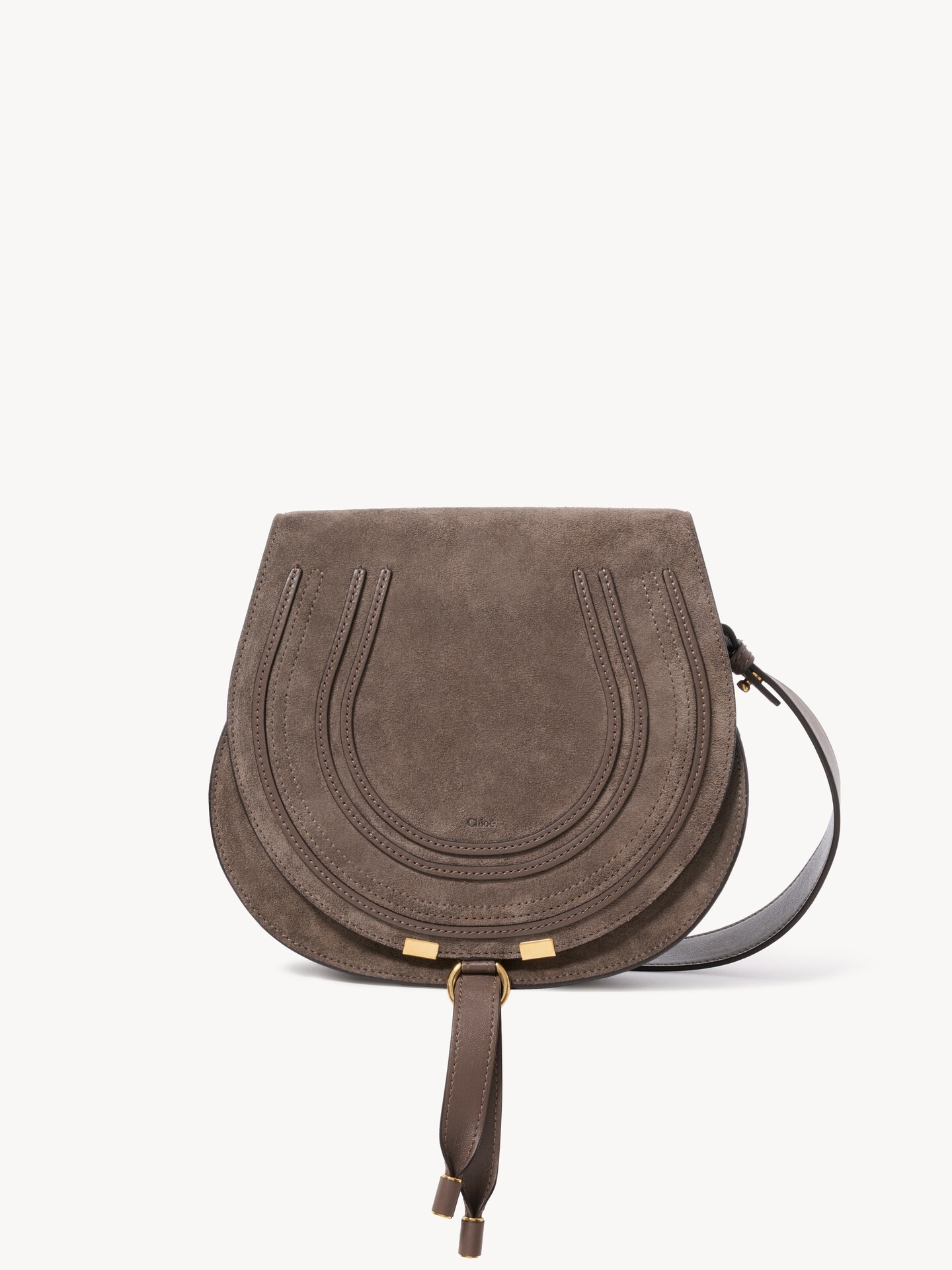 Marcie saddle bag in suede leather - 1.0