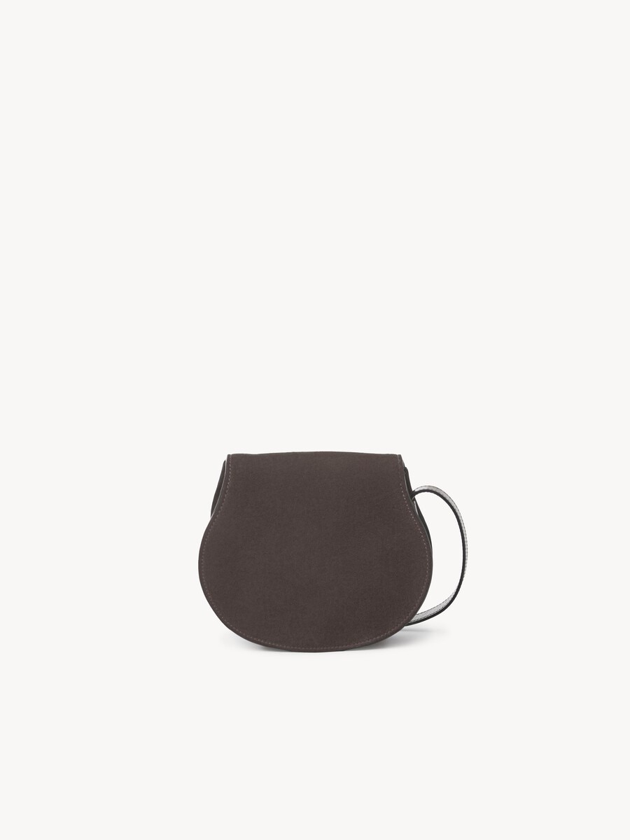 Petit sac port&eacute; &eacute;paule Marcie en cuir velours - 4