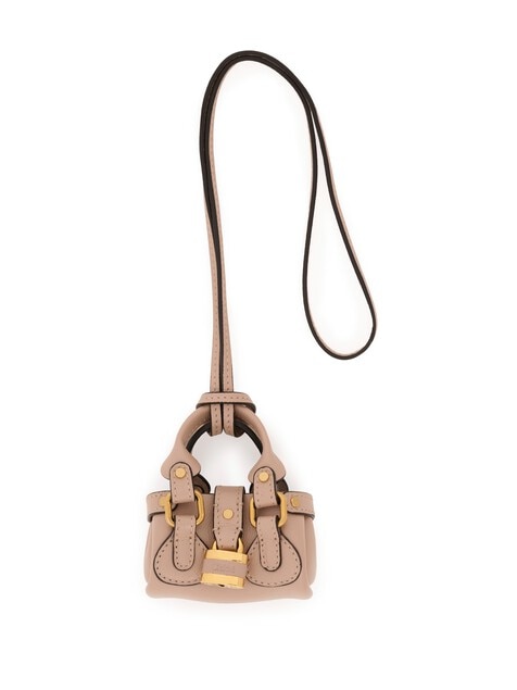 Chlo&eacute; Symbols Mini Paddington bag charm in grained leather