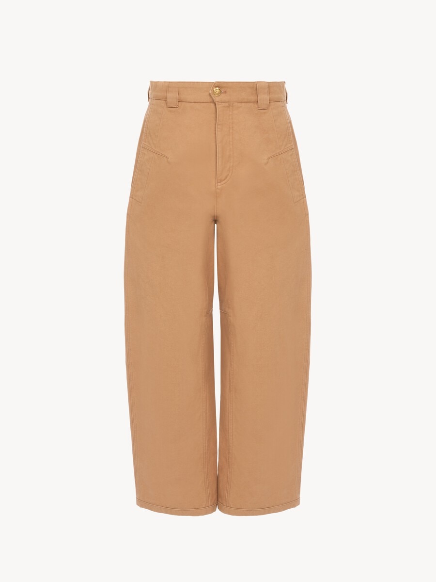 Barrel pants in cotton canvas - 2