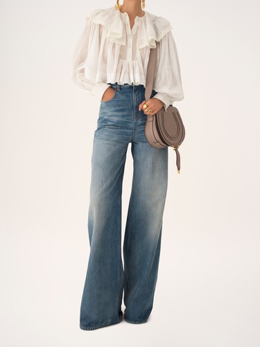 Marcie saddle bag in grained leather - 10