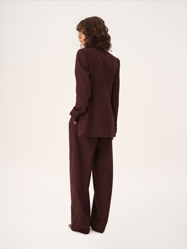 Single-breasted tailored jacket in wool gabardine - 5