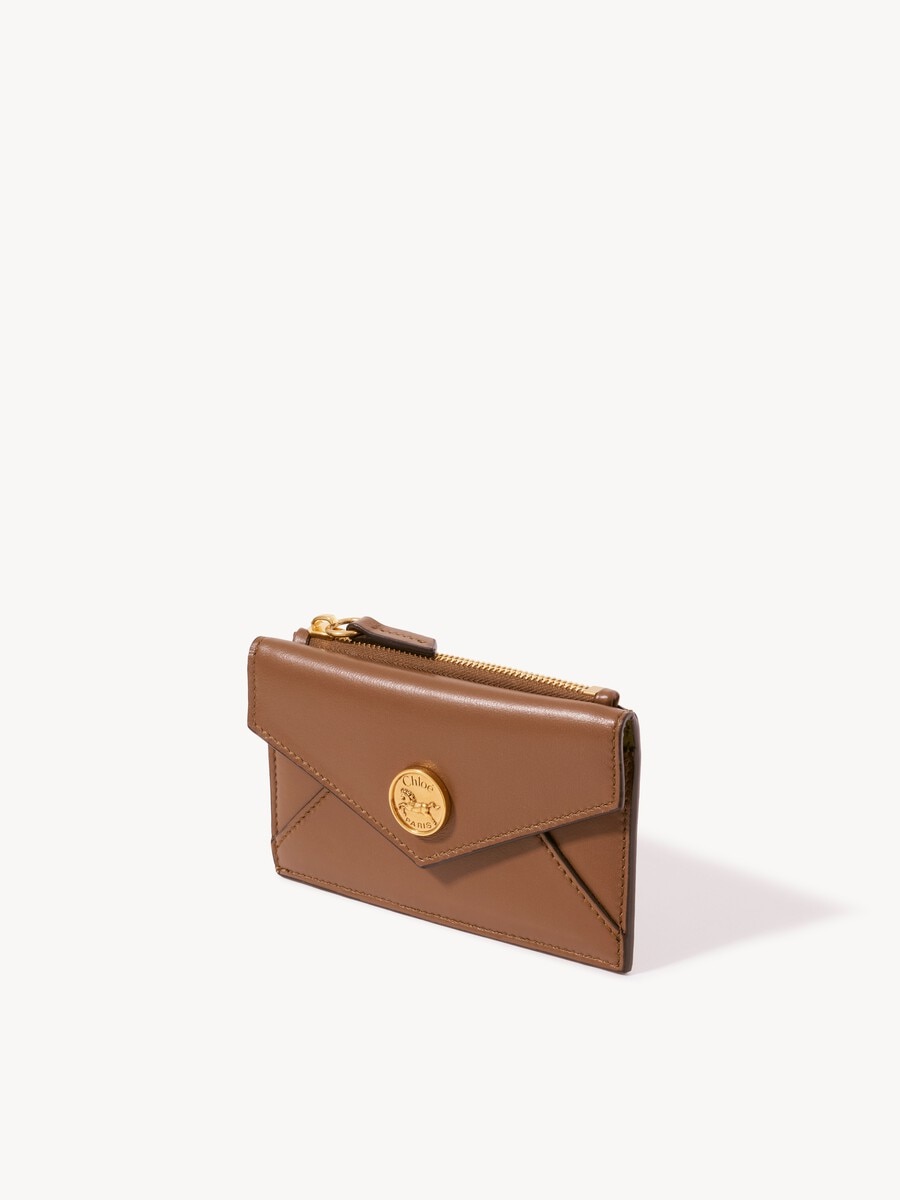 Small Envelope purse with card slots in soft & suede leather - 3