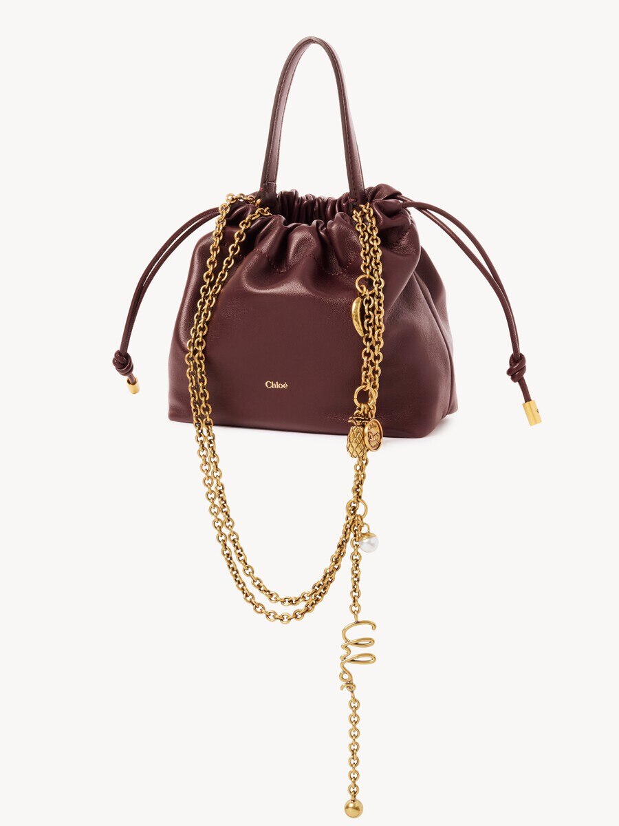 Mini Chlo&eacute; Icons shoulder bag with chain in soft leather - 3