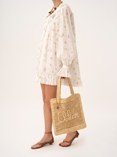 Summer Banana tote bag in raffia - 10
