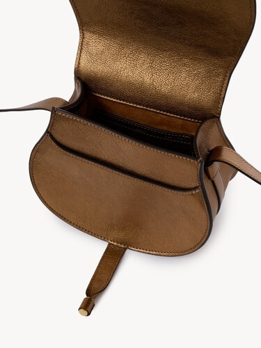 Small Marcie saddle bag in metallized leather - 8